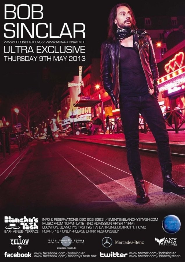 Flyer: Bob Sinclar · Vietnam
