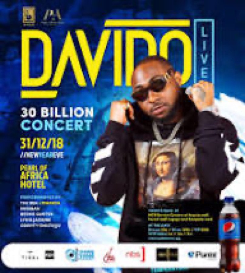Flyer: Davido · Kampala · Nochevieja 2018