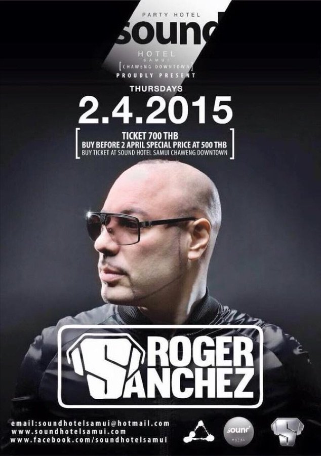 Flyer: Roger Sanchez · Koh Samui
