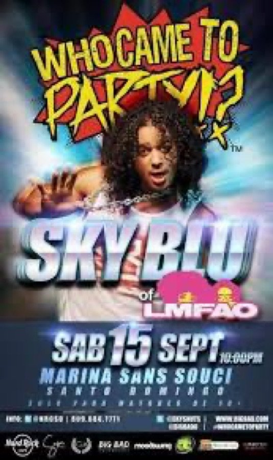 Flyer: Sky Blu · Santo Domingo